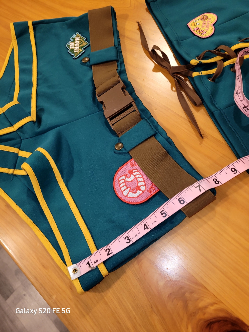Dolls Kill Green & Yellow Girl Scouts-Jacket and Shorts Set Hween Costume - Picture 3 of 15